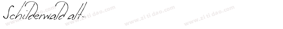Schilderwald alt字体转换